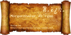 Morgenthaler Örzse névjegykártya